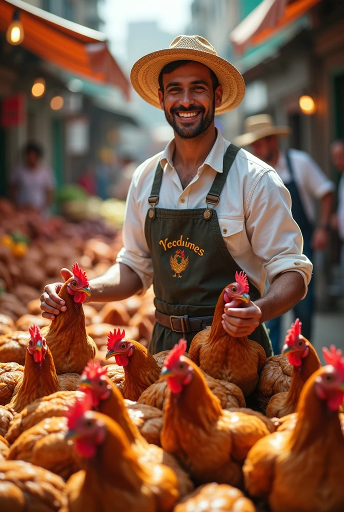 Generate a unique fresh chicken sales image