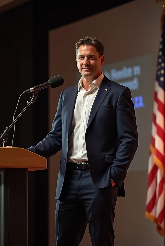 Image of candidate confidently answering