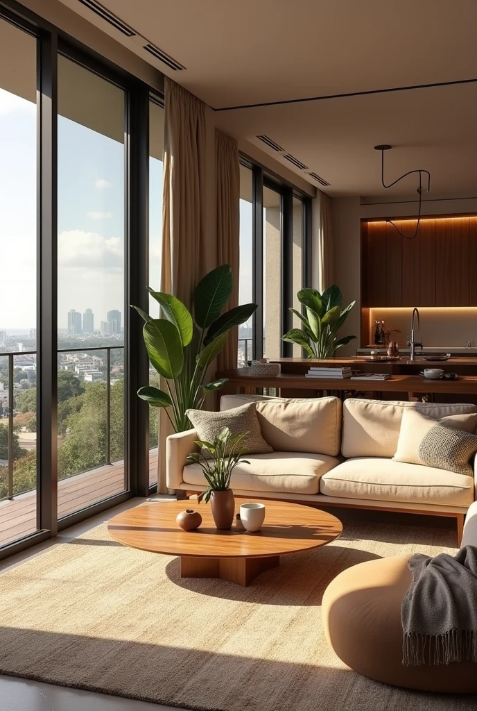 Interior design , fourth apartment , in Brazil , ultra realisitic , 4K , High-resolution rendering