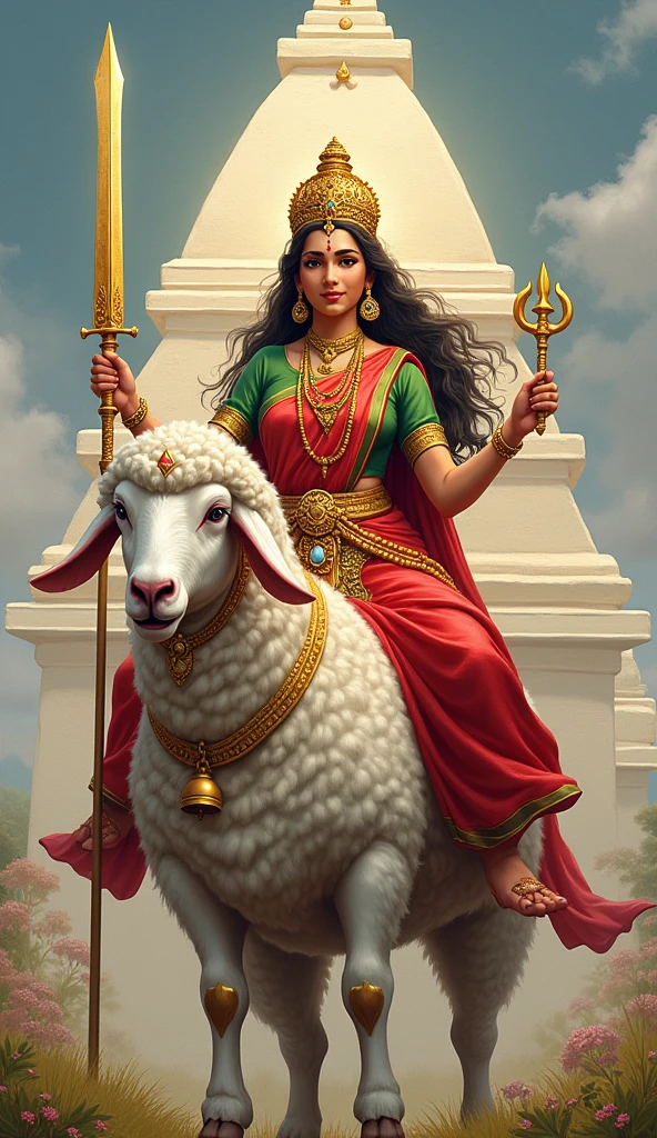 શ્રી ગેલ માતાજી એક મોટા ચિંગડા વાળા સફેદ રંગ નાં ઘેટાં પર બેઠા હોય છે અને શ્રી ગેલ માતાજી નાં હાથે આશીર્વાદ આપતા હોય છે અને બીજા હાથે માં તલવાર,ત્રીશુલય,ચક્ર, હોય છે અને શ્રી ગેલ માતાજી એ લાલ રંગ ની સાડી પહેરી હોય છે અને તેનું બ્લાઉઝ લીલા રંગનું હોય છે શ્રી ગેલ માતાજી નાં ગળામાં ફુલો નો હાર હોય છે અને માથે સોનાનો મુગટ હોય છે અને ઘેટાં નાં ગળામાં ધંટડી હોય છે અને શ્રી ગેલ માતાજી એક વિશાળ મંદિર પાસે બેઠાં હોય છે