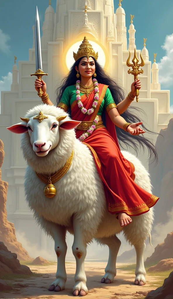શ્રી ગેલ માતાજી એક મોટા ચિંગડા વાળા સફેદ રંગ નાં ઘેટાં પર બેઠા હોય છે અને શ્રી ગેલ માતાજી નાં હાથે આશીર્વાદ આપતા હોય છે અને બીજા હાથે માં તલવાર,ત્રીશુલય,ચક્ર, હોય છે અને શ્રી ગેલ માતાજી એ લાલ રંગ ની સાડી પહેરી હોય છે અને તેનું બ્લાઉઝ લીલા રંગનું હોય છે શ્રી ગેલ માતાજી નાં ગળામાં ફુલો નો હાર હોય છે અને માથે સોનાનો મુગટ હોય છે અને ઘેટાં નાં ગળામાં ધંટડી હોય છે અને શ્રી ગેલ માતાજી એક વિશાળ મંદિર પાસે બેઠાં હોય છે