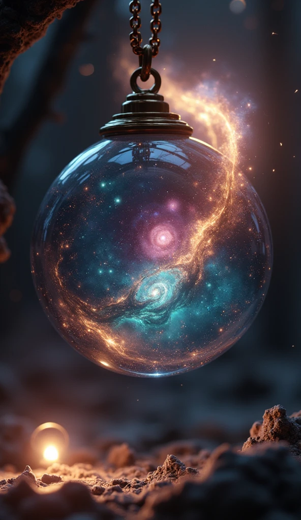 A galaxy trapped in a glass pendant、Hanging on a chain. Dark Scene,16K, Ultra-high resolution, Ultra-high resolution, to be born,wonderful ,future、Iridescent、The world 30 years from nowA galaxy trapped in a glass pendant、Hanging on a chain. Dark Scene,16K, Ultra-high resolution, Ultra-high resolution, to be born,wonderful ,future、Iridescent、The world 30 years from now