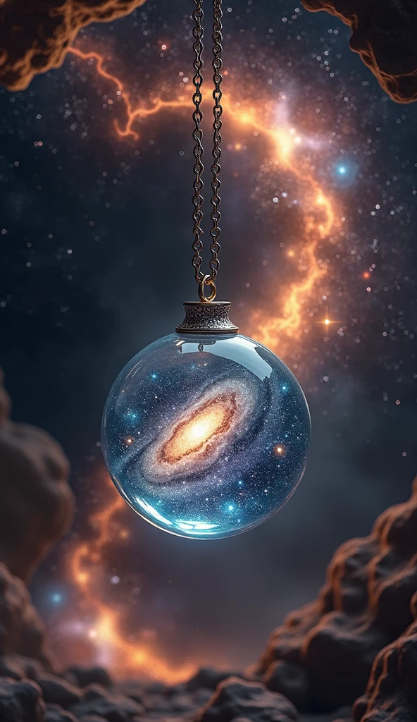 A galaxy trapped in a glass pendant、Hanging on a chain. Dark Scene,16K, Ultra-high resolution, Ultra-high resolution, to be born,wonderful ,future、Iridescent、The world 30 years from nowA galaxy trapped in a glass pendant、Hanging on a chain. Dark Scene,16K, Ultra-high resolution, Ultra-high resolution, to be born,wonderful ,future、Iridescent、The world 30 years from now