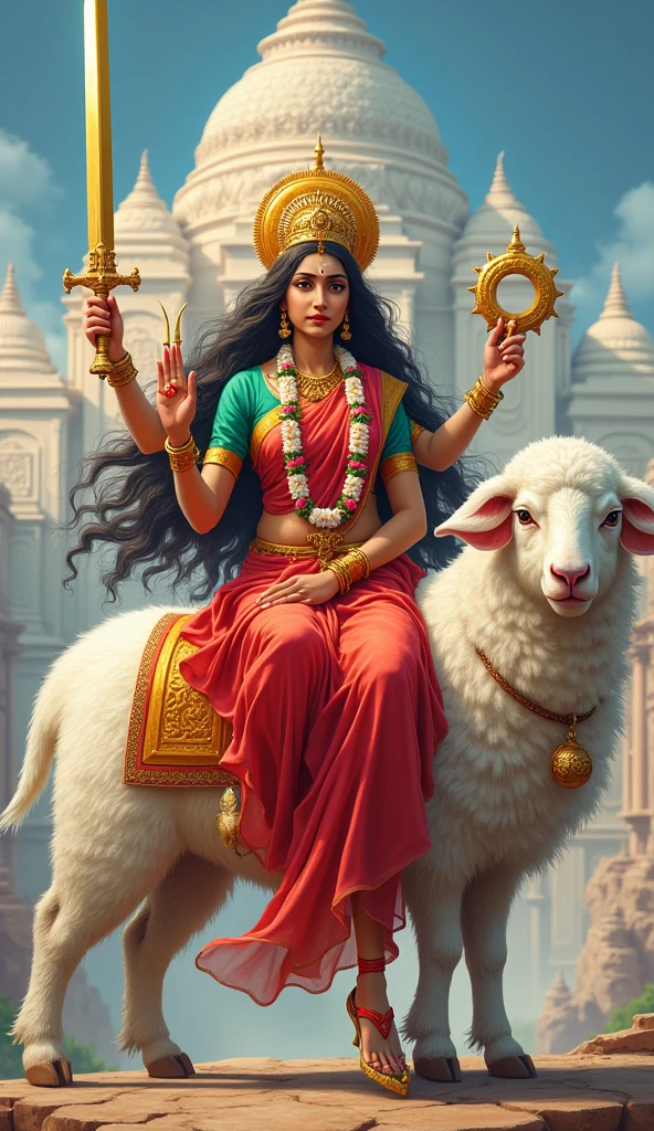 શ્રી ગેલ માતાજી એક મોટા ચિંગડા વાળા સફેદ રંગ નાં ઘેટાં પર બેઠા હોય છે અને શ્રી ગેલ માતાજી નાં હાથે આશીર્વાદ આપતા હોય છે અને બીજા હાથે માં તલવાર,ત્રીશુલય,ચક્ર, હોય છે અને શ્રી ગેલ માતાજી એ લાલ રંગ ની સાડી પહેરી હોય છે અને તેનું બ્લાઉઝ લીલા રંગનું હોય છે  શ્રી ગેલ માતાજી નાં ગળામાં ફુલો નો હાર હોય છે અને માથે સોનાનો મુગટ હોય છે અને ઘેટાં નાં ગળામાં ધંટડી હોય છે અને શ્રી ગેલ માતાજી એક વિશાળ મંદિર પાસે બેઠાં હોય છે 