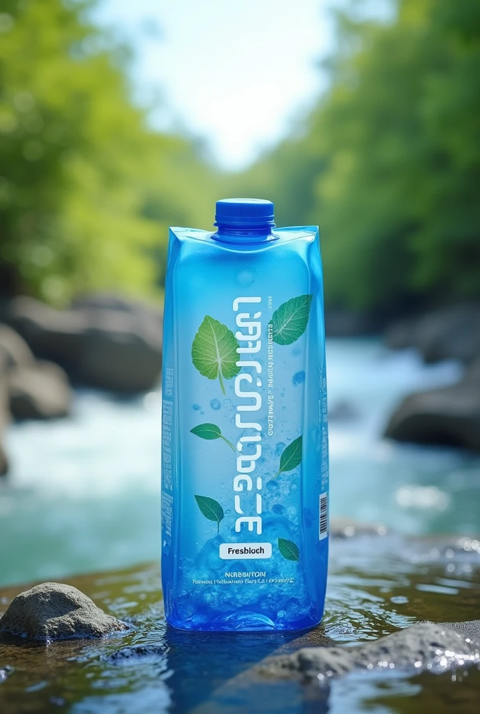 Make a product of fresh water tetra pack with name aquafresh.