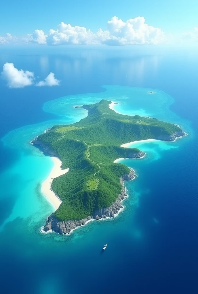 View from above Miyakojima Ocean
