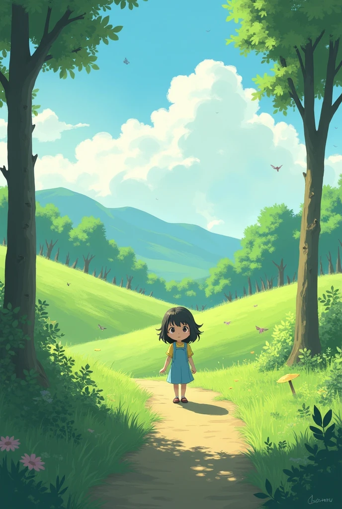 Ghibli-style anime illustration