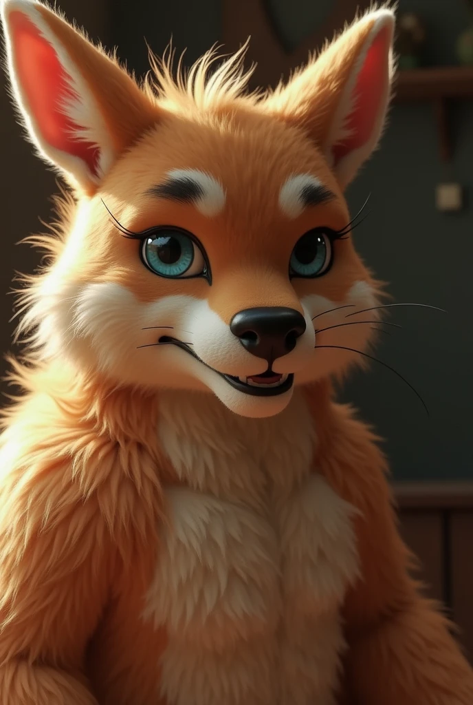 (horny furry) generate me a photo of an naked furry having sex with a femboy but not blurred