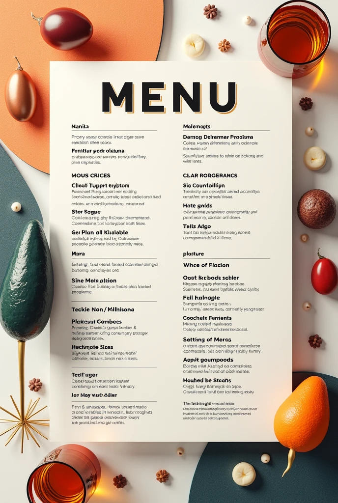 New menu imagine