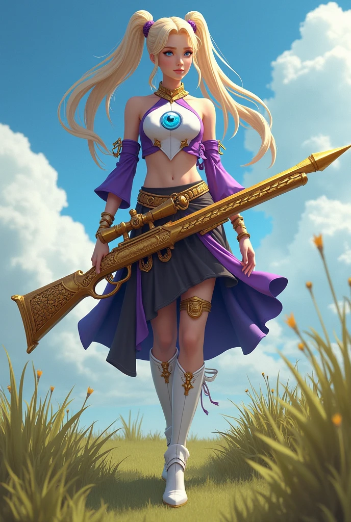 1girl, (solo), dark magician girl, dark magician girl, suit, long hair, light gold hair, without hat, blue eyes, sexy bodysuit, little skirt, lipstick, small size, small breasts, jungle, (days), (very sexy body, detailed face, masterpiece, highly detailed, 8k, best quality, vibrant colors, digital art, concept art)