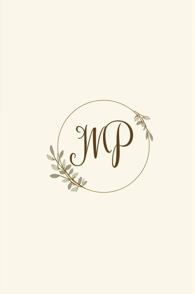 Design a logo for a brand called 'Maravilhas com Papéis' that specializes in handcrafted and personalized paper gifts and memories. The logo should incorporate a delicate handwritten style for the initials 'MP', with a small heart subtly integrated into the design, possibly as part of the letter 'P'. Surrounding the initials, include a soft, circular outline that symbolizes protection and completeness. 

Incorporate a minimalistic icon of a gift box with a ribbon or a paper element, like a folded paper or a scissor, to represent the artisanal aspect of the brand. Use a pastel color palette, with soft pinks, light greens, and subtle beige, accented by touches of gold or silver for elegance. The overall design should feel warm, inviting, and emotionally engaging, reflecting the brand's focus on creating cherished memories."
Logo minimalistic 