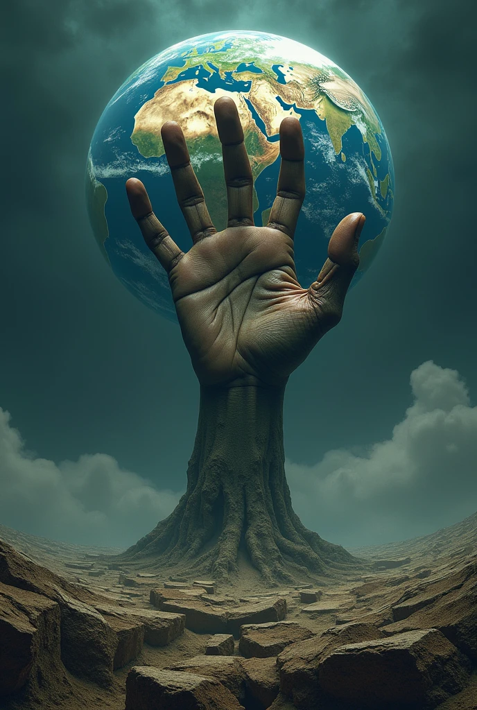 create a simple poster about the possible cause of climate change without text