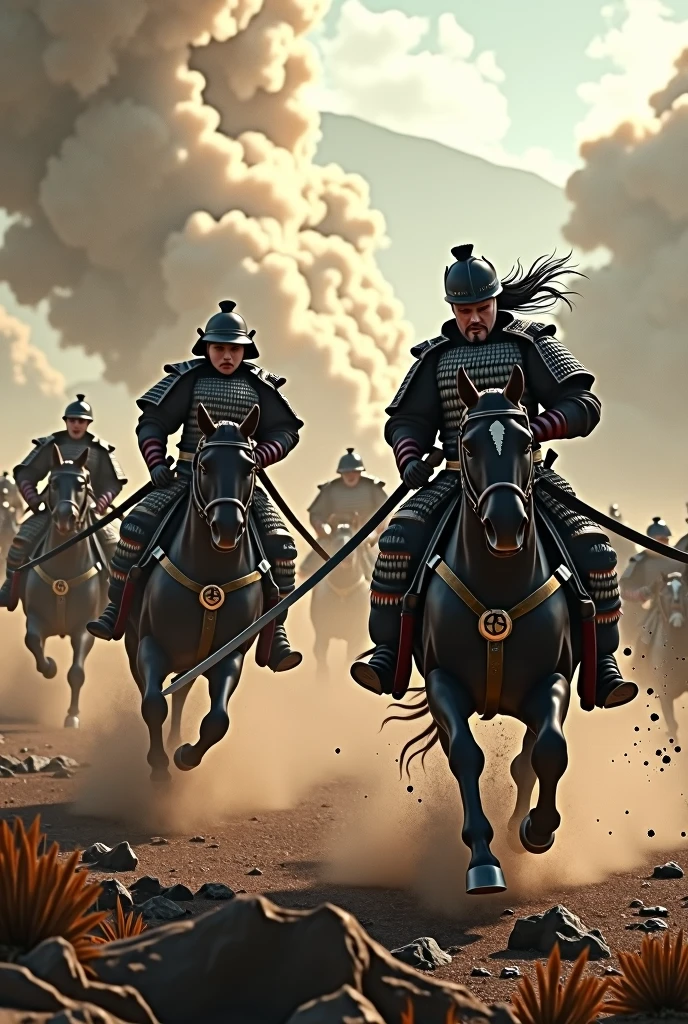 Samurai Battle Horseback Battle