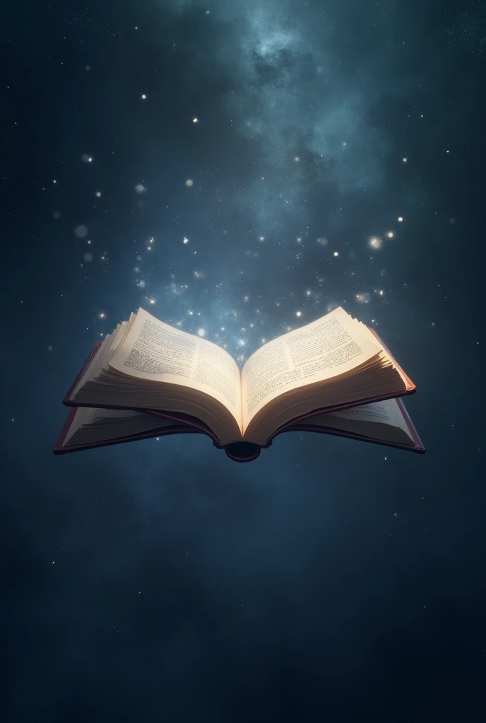 space background with open book