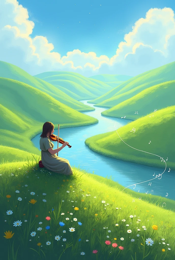 A landscape related to the subject of music