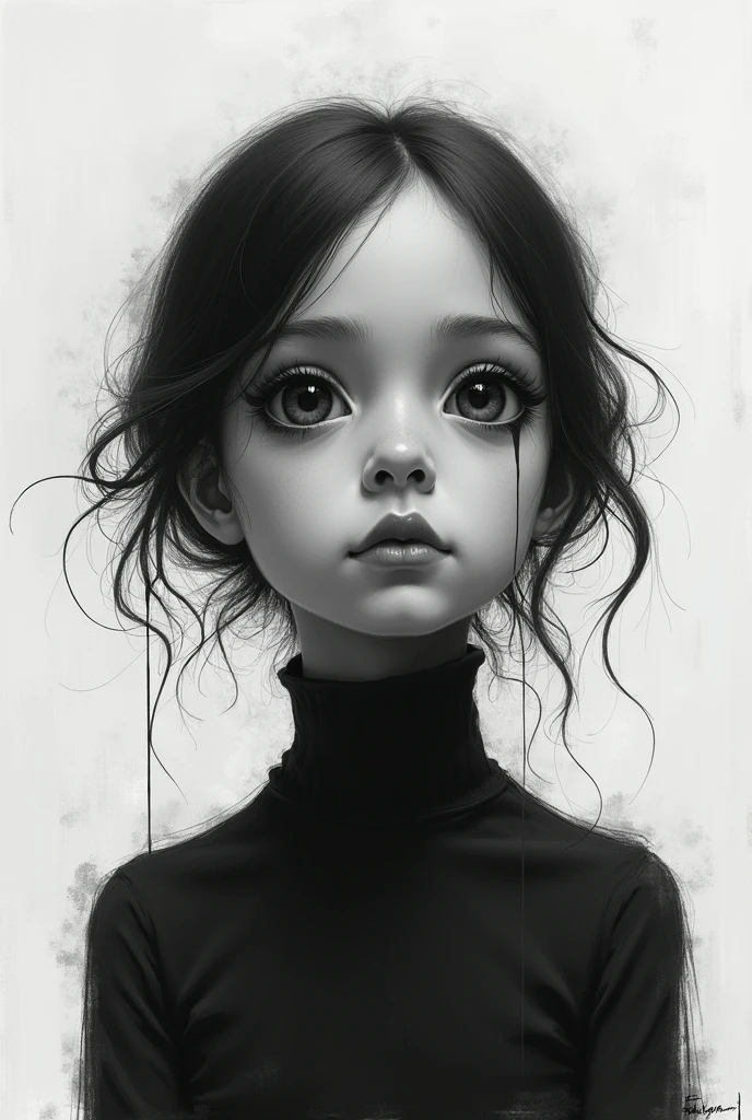 , (work of art:1.3), ((better_品質)), (absurderes), 1 girl, portraite, Simpler_fund, blackw_fund,