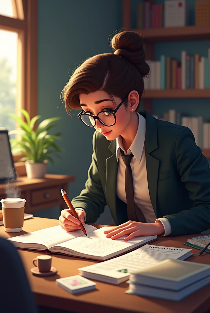 supper: Someone organizing their desk or planning their day