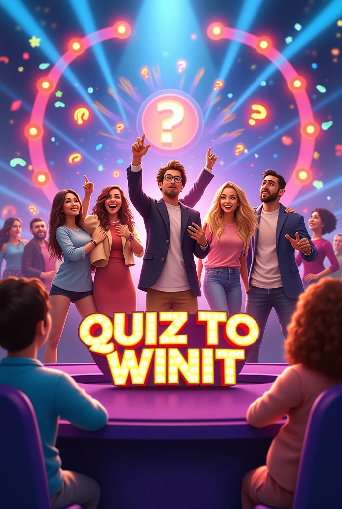 Picture Advertisement for a trivia game called "Quiz to Win It"