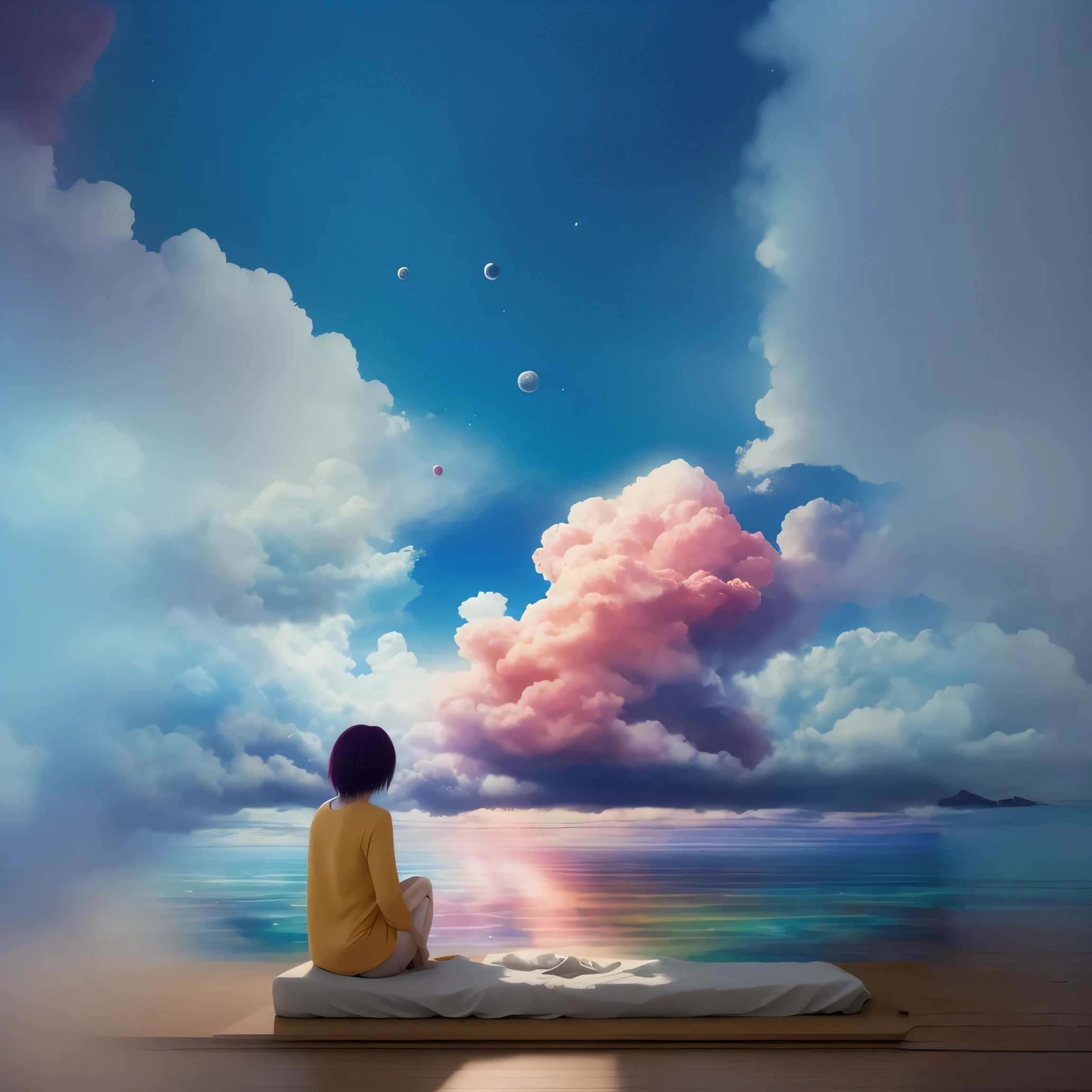 floor and sea and clouds