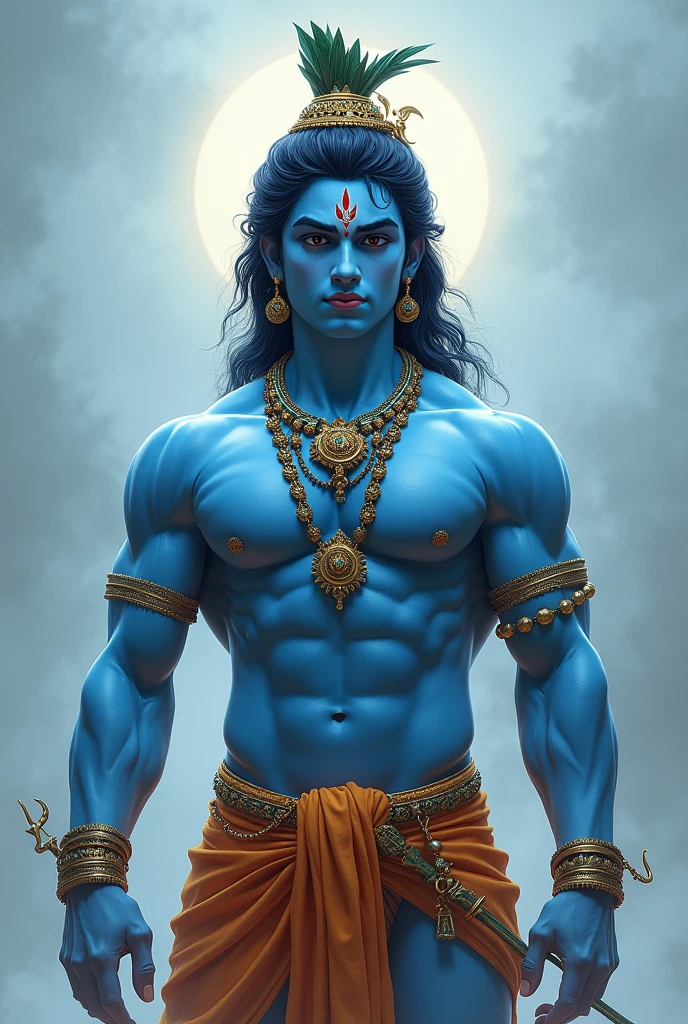 lord Krishna with body builder center image
