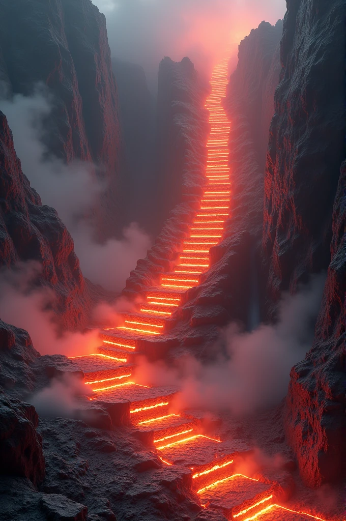 Lava staircases