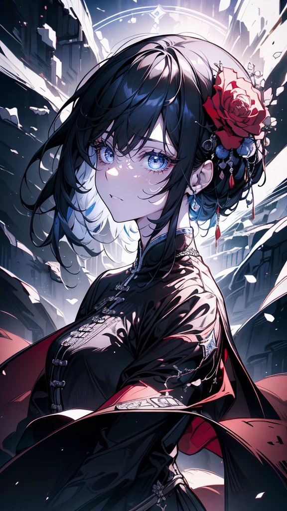 ((8k resolution))、((Highest quality))、((masterpiece))、((Very detailed))((((dramatic))), (((Rough feeling))), (((intense)))Focus on the face、tattoo、Clear Shadows、Vibrant, front,flower々background、Rich colors,Be confident,coil,scene,Boldness,to attract attention,Smart、tendency、I focus