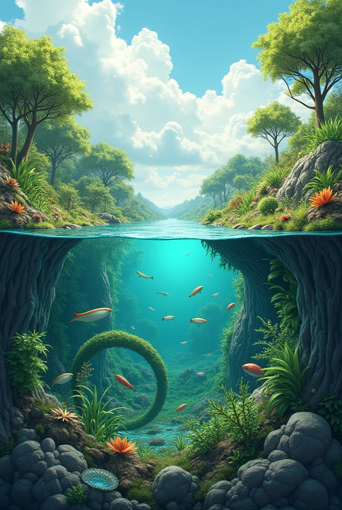 Image explaining how the biotic factor Producers modifies the ecological environment