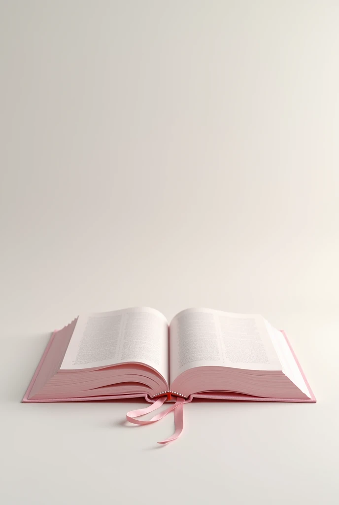 A Holy Bible, open forward, with blank pages, pink cover,  com fundo branco