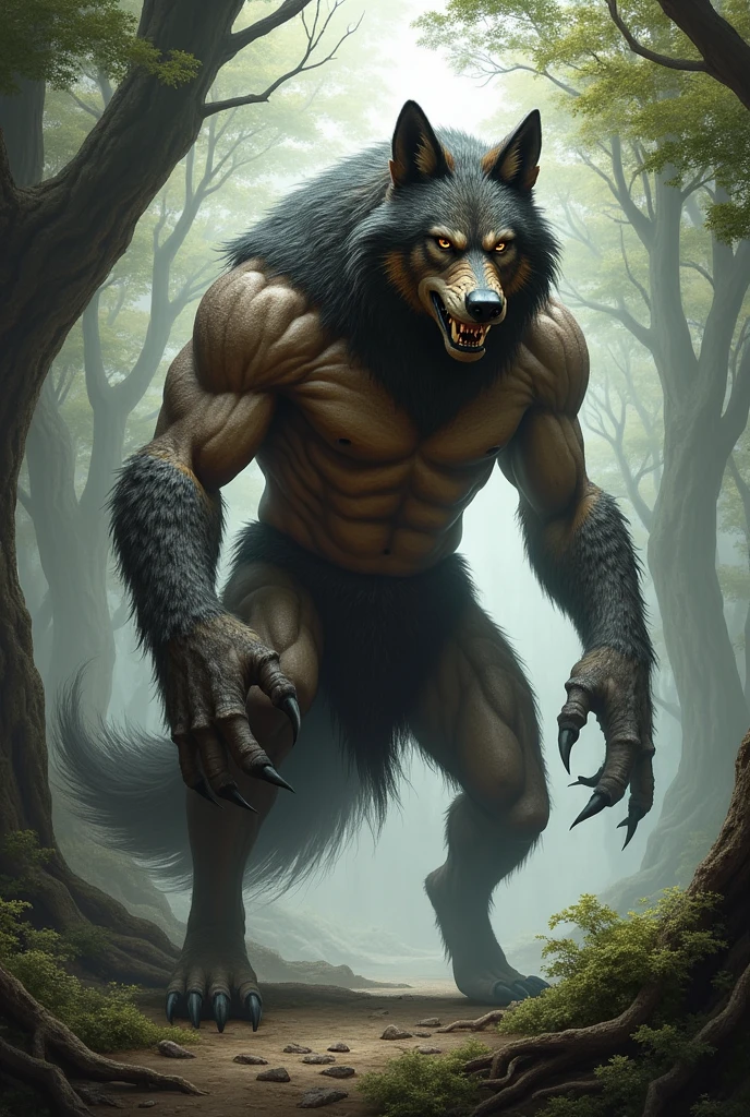 Man mix with wolf