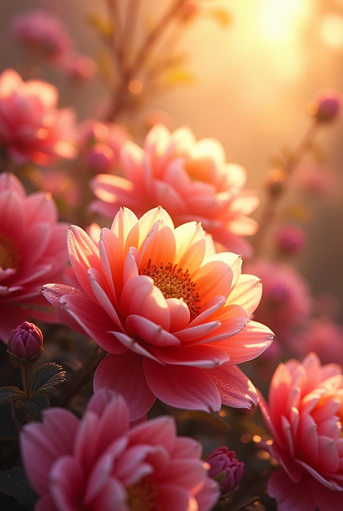Flower beutiful lighting