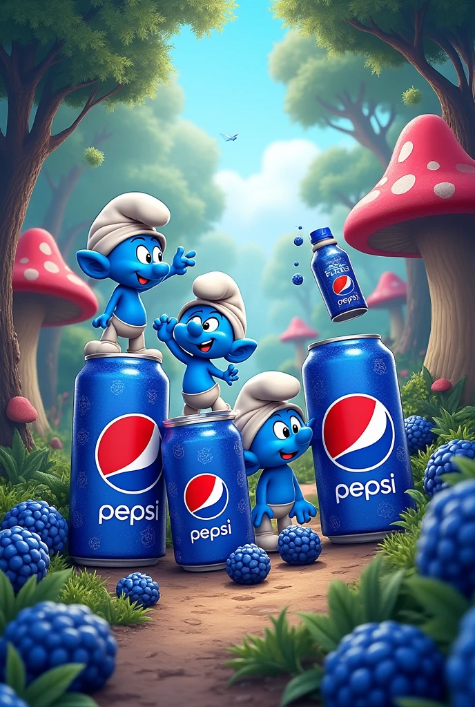 Pepsi Blueberry Ad in Partnership with The Smurfs