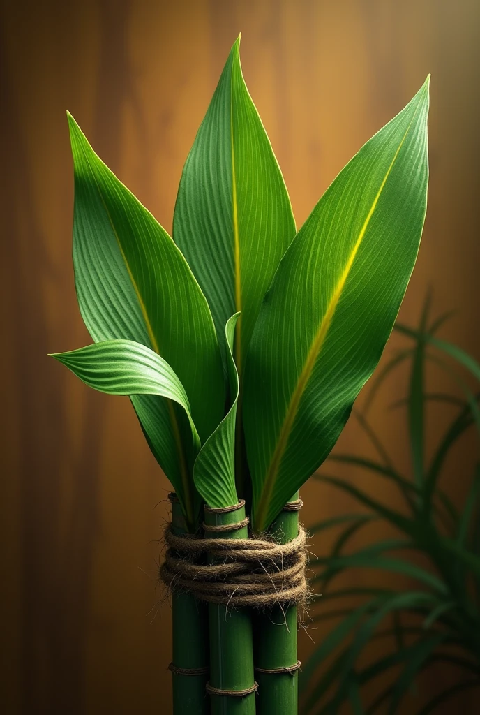 3 Sugar Cane Leaves together symbolizing unity