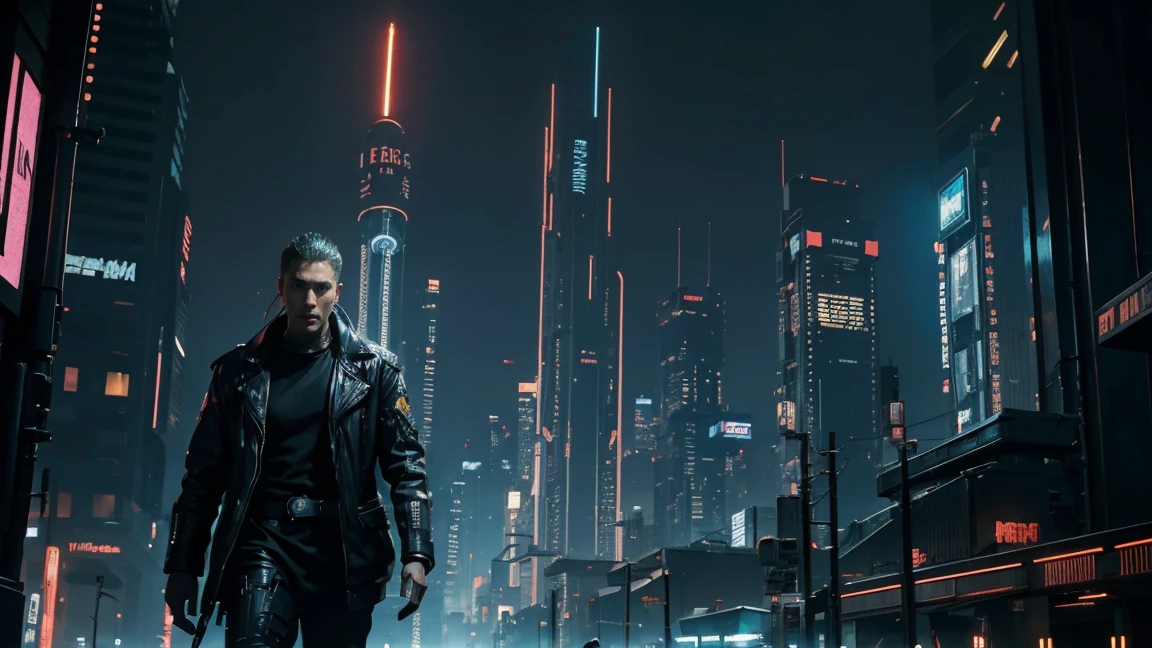((cyberpunk style)), Hi-Tech city, mechanical enhancement, (high-tech fantasy), robotics, blade runner 2049,