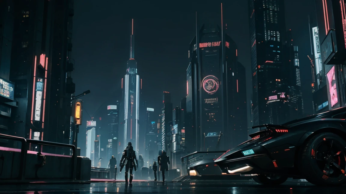 ((cyberpunk style)), Hi-Tech city, mechanical enhancement, (high-tech fantasy), robotics, blade runner 2049,