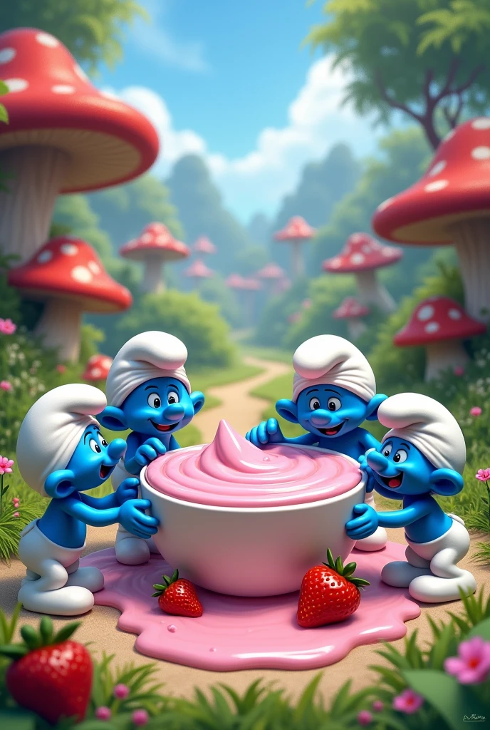 Smurfs Strawberry Yogurt