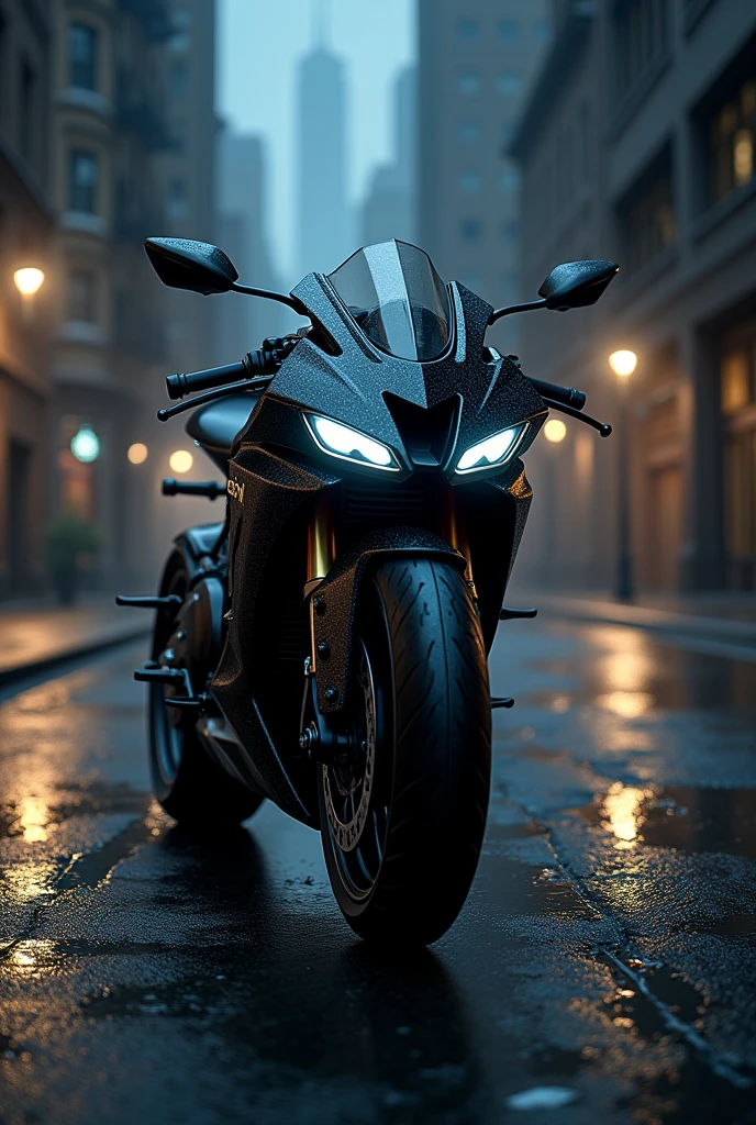 Splendor bike modified into Batman theme in night mode