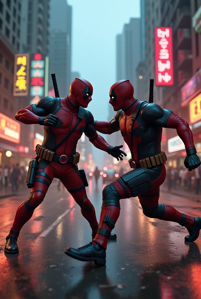 Deadpool fight with ลูกผู้ชายพันธุ์ดี in Bangkok whare is war feeling