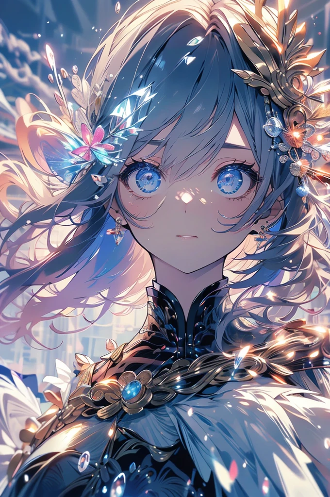 face、Focus on the eyes、masterpiece, 超High resolutionと鮮やかな色彩にこだわった, Very detailed, Attention to detail, Highest quality, 8k, 16K, Exquisite detail, A style that combines romanticism and realism, High resolution, Perfect Anatomy, 