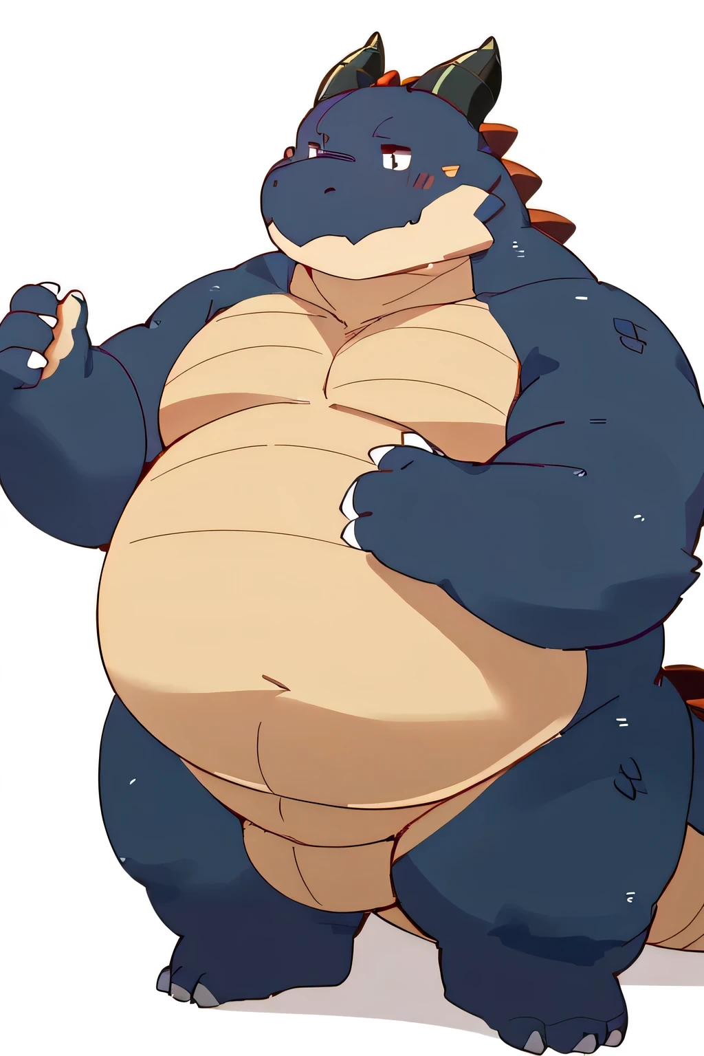 dragon, male, aldult, Solitary, scales, Fat body, Fetish chubby belly, go out,like, Beast field,Standing,evaporate, whole body, Perfect body,out scales view, White blank background, Pixiv Art Style,By Chuni,by quanjiang