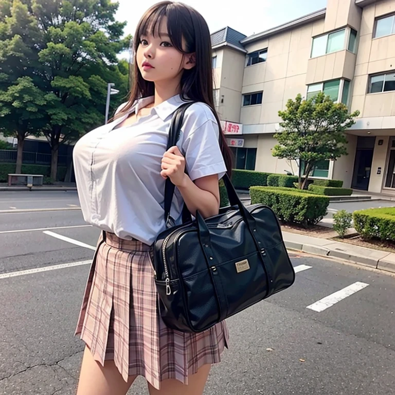 Big Tits、、low length、school bag