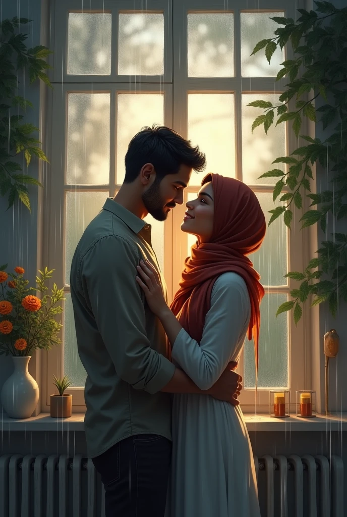 Slowly slowly rain with Ali and waniya couple  romance Prompts with house loan 