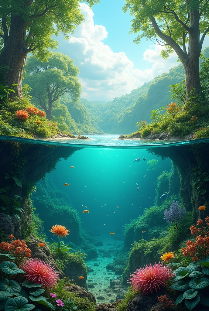 Image that explains how the biotic factor Producers inhabit and help the ecosystem