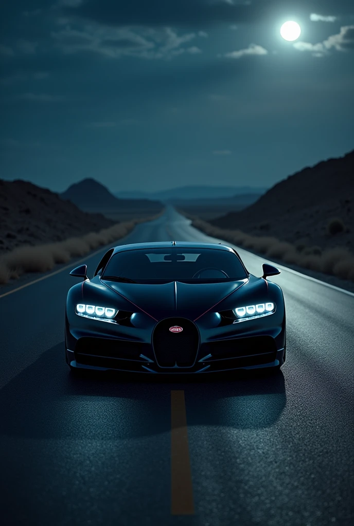Bhugati chiron at black colour at highway at night 