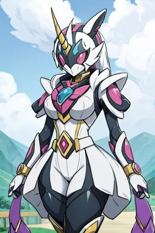 Furry female unicorn alola pokemon sun and moon kamen rider warframe style