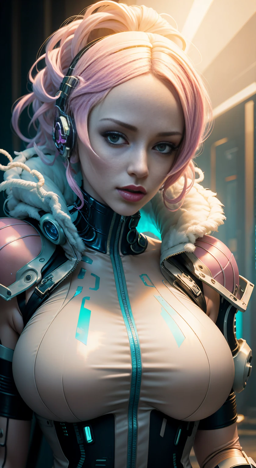 8k hyperrealistic beautiful Luciana Salazar with a futuristic pink latex outfit, cyberpunk beautiful girl, dreamy cyberpunk girl, bright cyberpunk glow, cyberpunk 30 y. o model girl, cyberpunk girl, beautiful cyberpunk girl face, cyberpunk vibe, the cyberpunk girl portrait, cyberpunk futuristic neo, cyberpunk art style, beautiful cyberpunk woman model, in cyberpunk style, female cyberpunk anime girl, cyberpunk style