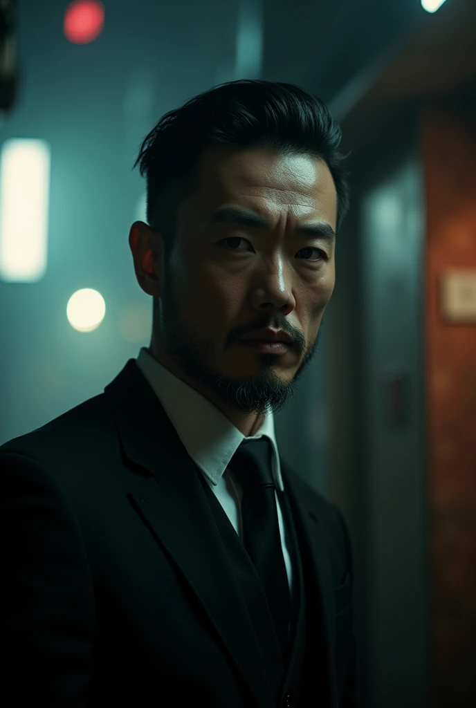 An Asian man in his 30s who appears in Japanese films as a member of the underworld