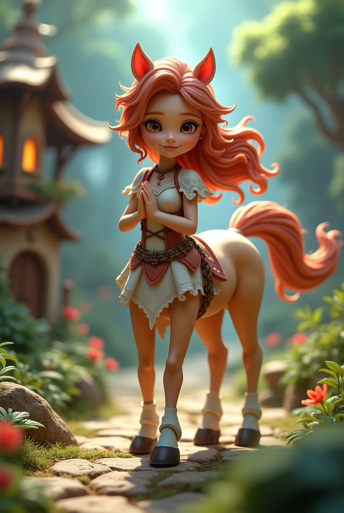 Board Game、On the TRPG board、centaur、Centaur、Young centaur girl with flowing mane and tail、Centaur Piece、Centaur Pieceのアップ、