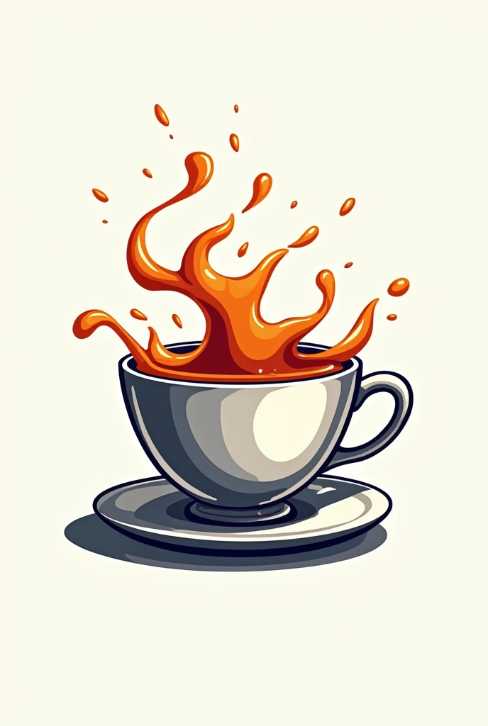 Create a team logo with concept "spill the tea"