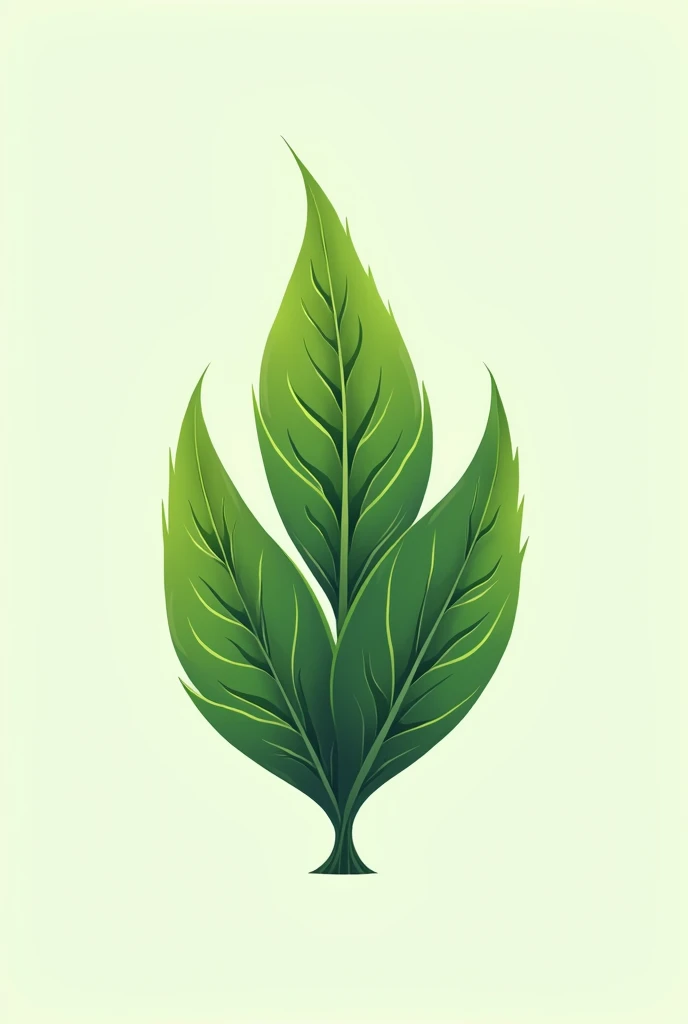 create a logo with 3 sugarcane leaves, symbolizing unity, in triangle format