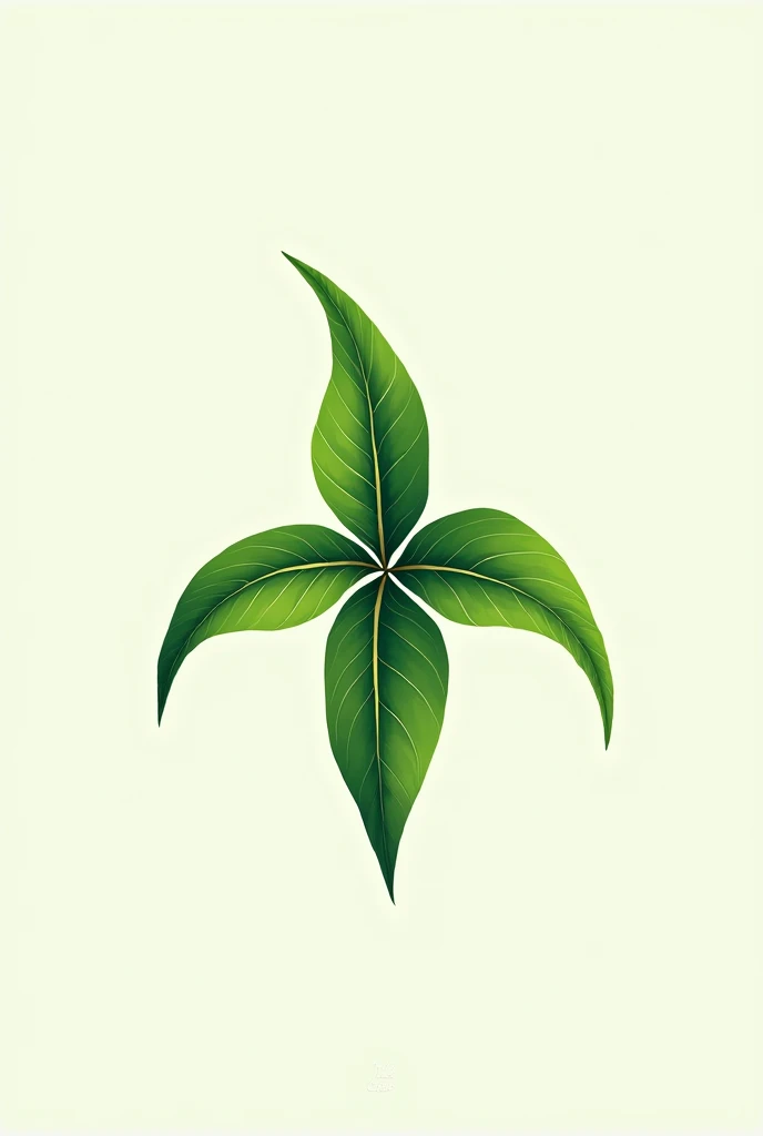 create a logo with 3 sugarcane leaves, symbolizing unity, in triangle format